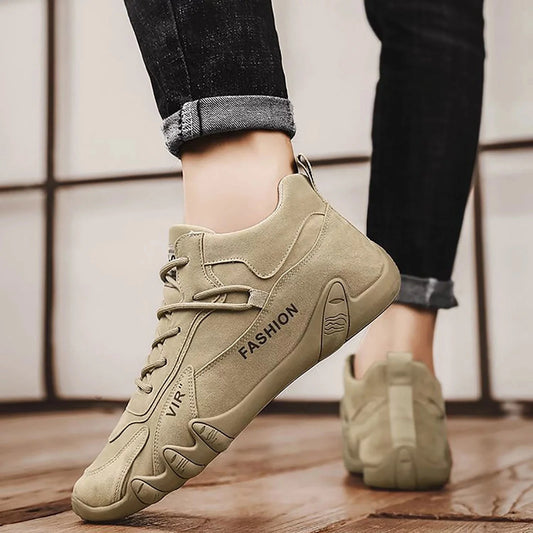 Men's Basketball Shoes - Extra Wide Lace-up Sports And Casual Footwear, High Top Dress And Labor Work Shoes, Leather Casual Options 🌴 VibeFlex Sports