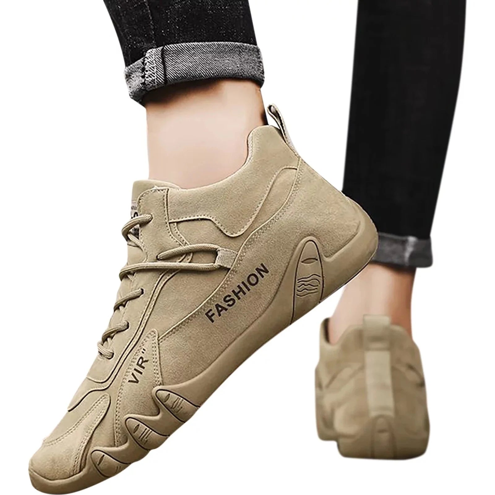 Men's Basketball Shoes - Extra Wide Lace-up Sports And Casual Footwear, High Top Dress And Labor Work Shoes, Leather Casual Options 🌴 VibeFlex Sports