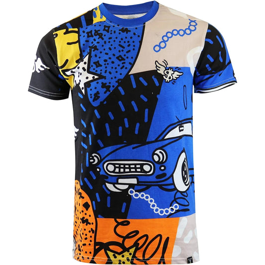 Mens Hipster Hip-hop Urban Modern Tees - Nyc Street Fashion Streetwear Stylish Longline Print T-shirt 🌴 VibeFlex Sports