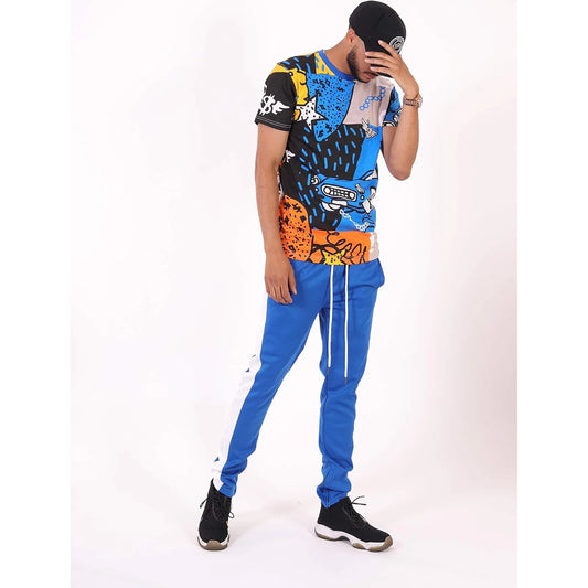 Mens Hipster Hip-hop Urban Modern Tees - Nyc Street Fashion Streetwear Stylish Longline Print T-shirt 🌴 VibeFlex Sports