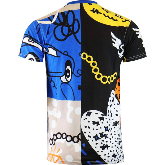 Mens Hipster Hip-hop Urban Modern Tees - Nyc Street Fashion Streetwear Stylish Longline Print T-shirt 🌴