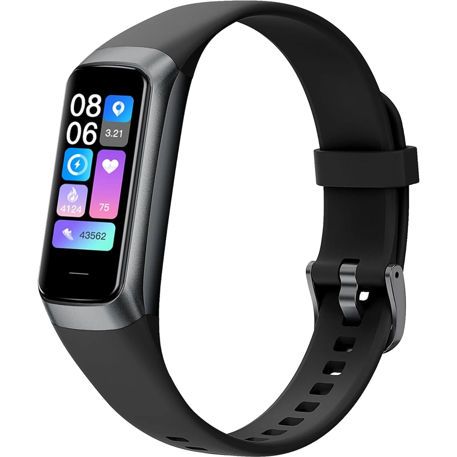 Health And Fitness Tracker For Men And Women, Amoled Display, Compatible With Android & Ios, Includes Alarm, Stopwatch, Blood Pressure Monitor, Calorie Tracking, Ip68 Waterproof, Step Tracking 🌴 VibeFlex Sports