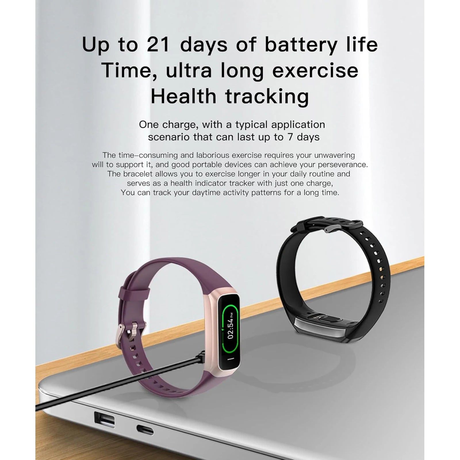 Health And Fitness Tracker For Men And Women, Amoled Display, Compatible With Android & Ios, Includes Alarm, Stopwatch, Blood Pressure Monitor, Calorie Tracking, Ip68 Waterproof, Step Tracking 🌴 VibeFlex Sports