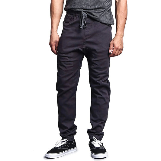 Men's Stretch Twill Drop Crotch Jogger Pants, Available In Sizes Up To 5x 🌴 VibeFlex Sports