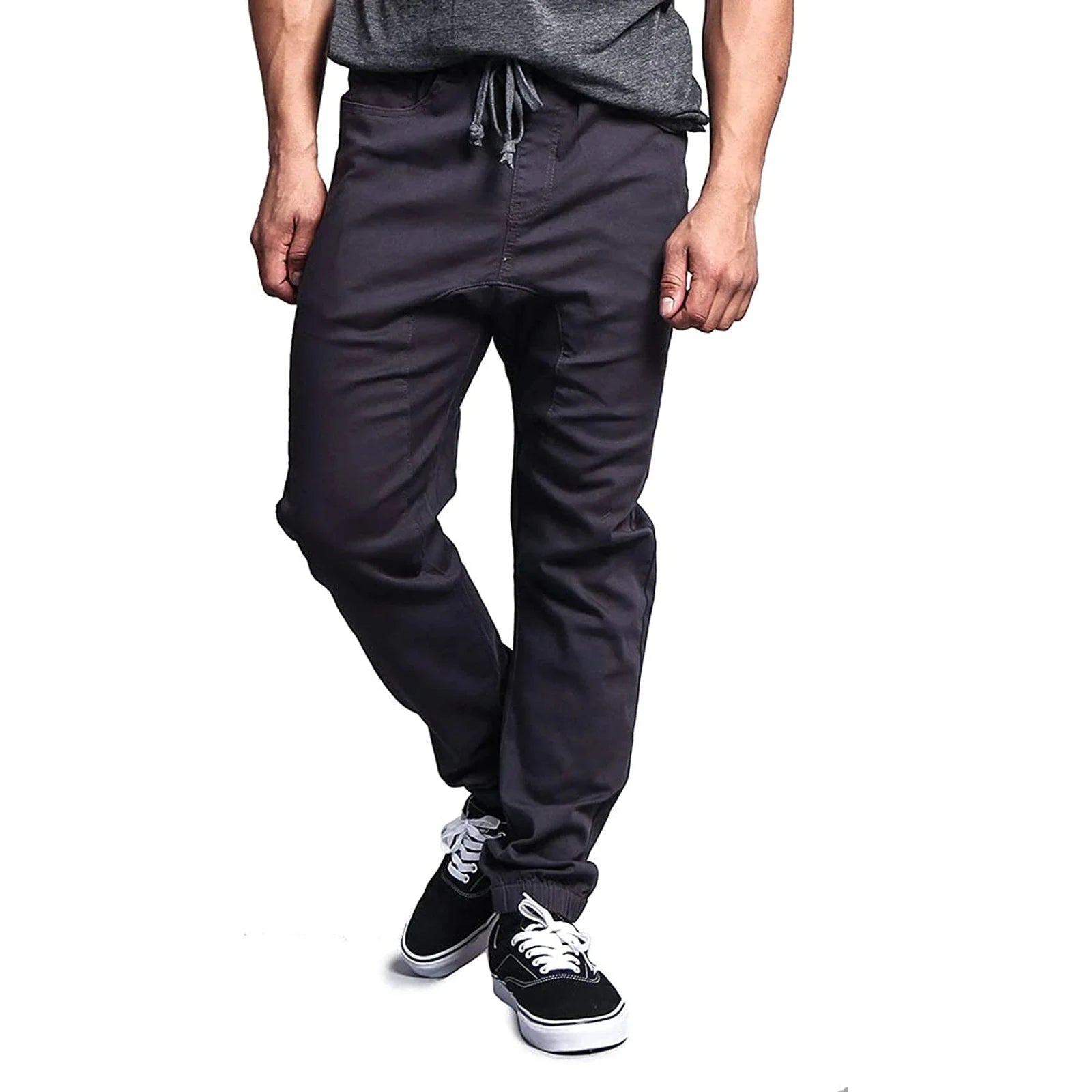 Men's Stretch Twill Drop Crotch Jogger Pants, Available In Sizes Up To 5x 🌴 VibeFlex Sports
