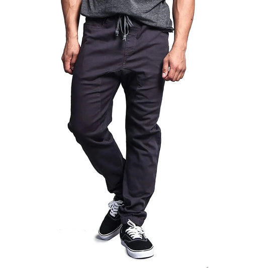 Men's Stretch Twill Drop Crotch Jogger Pants, Available In Sizes Up To 5x 🌴 VibeFlex Sports