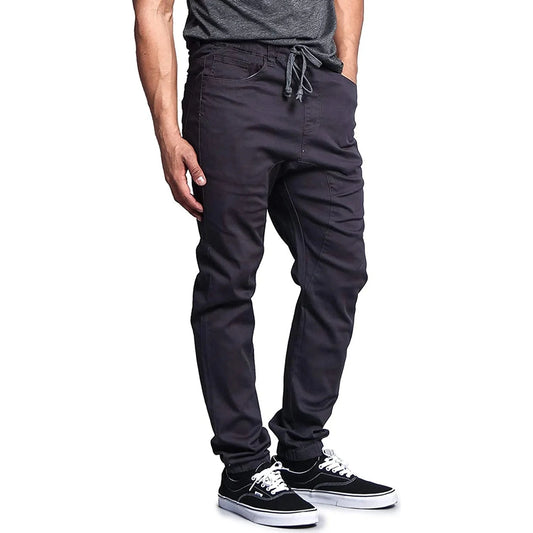 Men's Stretch Twill Drop Crotch Jogger Pants, Available In Sizes Up To 5x 🌴 VibeFlex Sports