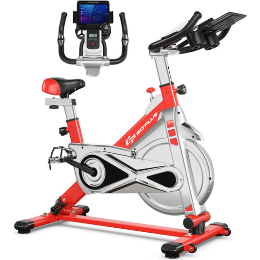 Adjustable Stationary Silent Belt Exercise Bike With Phone Holder And Digital Display 🌴 VibeFlex Sports