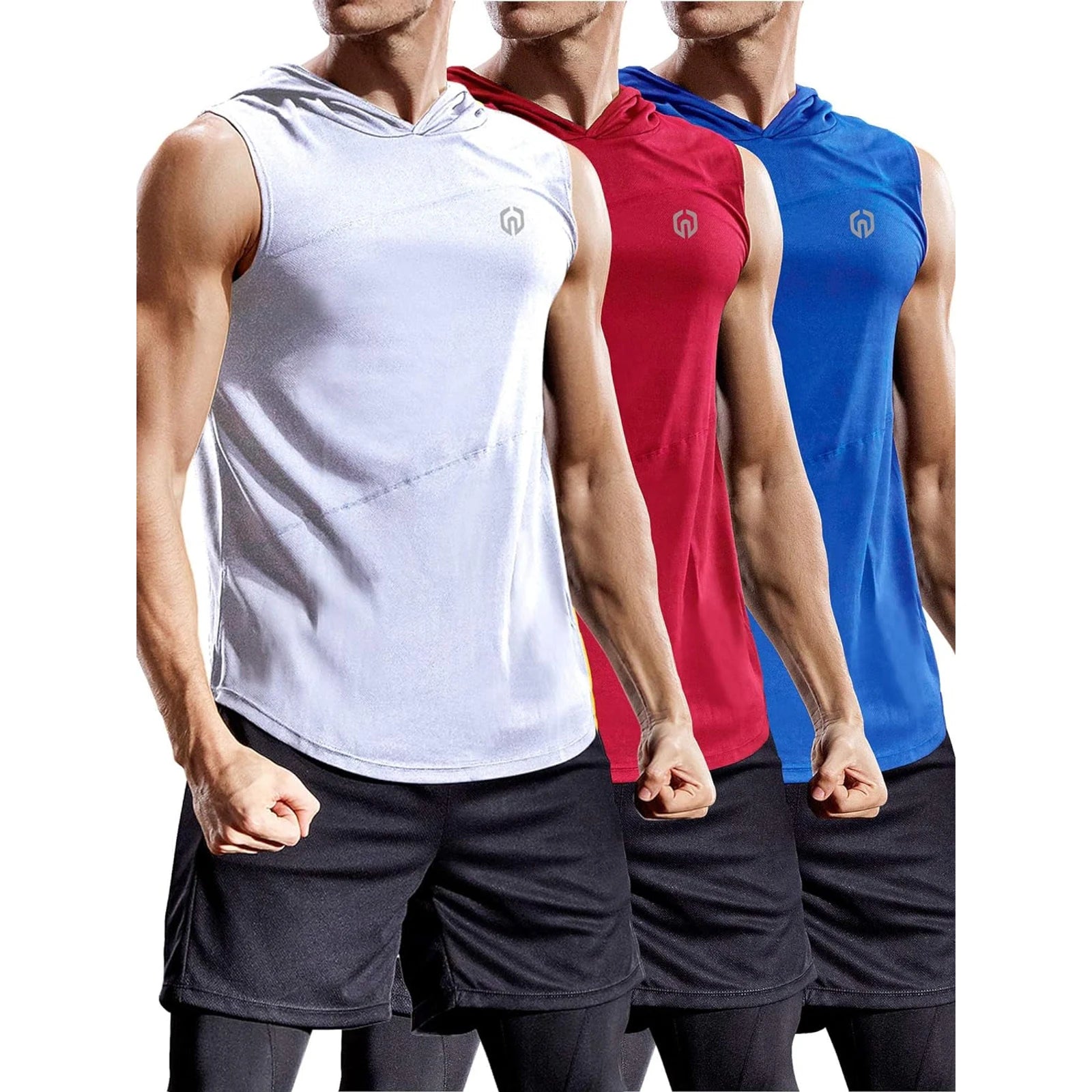 Performance Dry Fit Athletic Muscle Tank Top With Hood For Running 🌴 VibeFlex Sports
