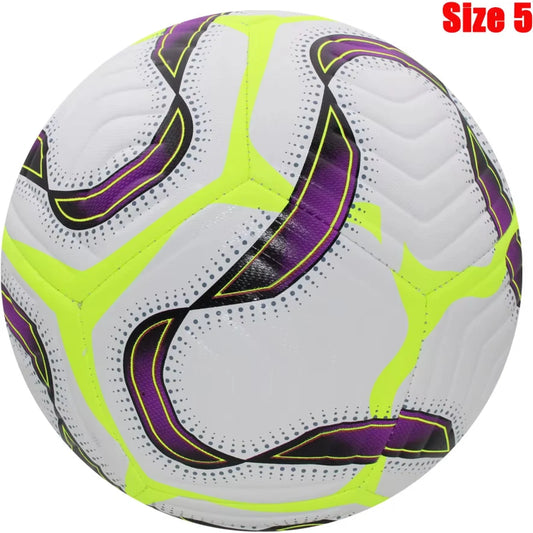 Soccer Balls Standard Size 5 Machine-stitched Ball Pu Material Sports League Outdoor Match Football Training Ball Futbol Voetbal 🌴