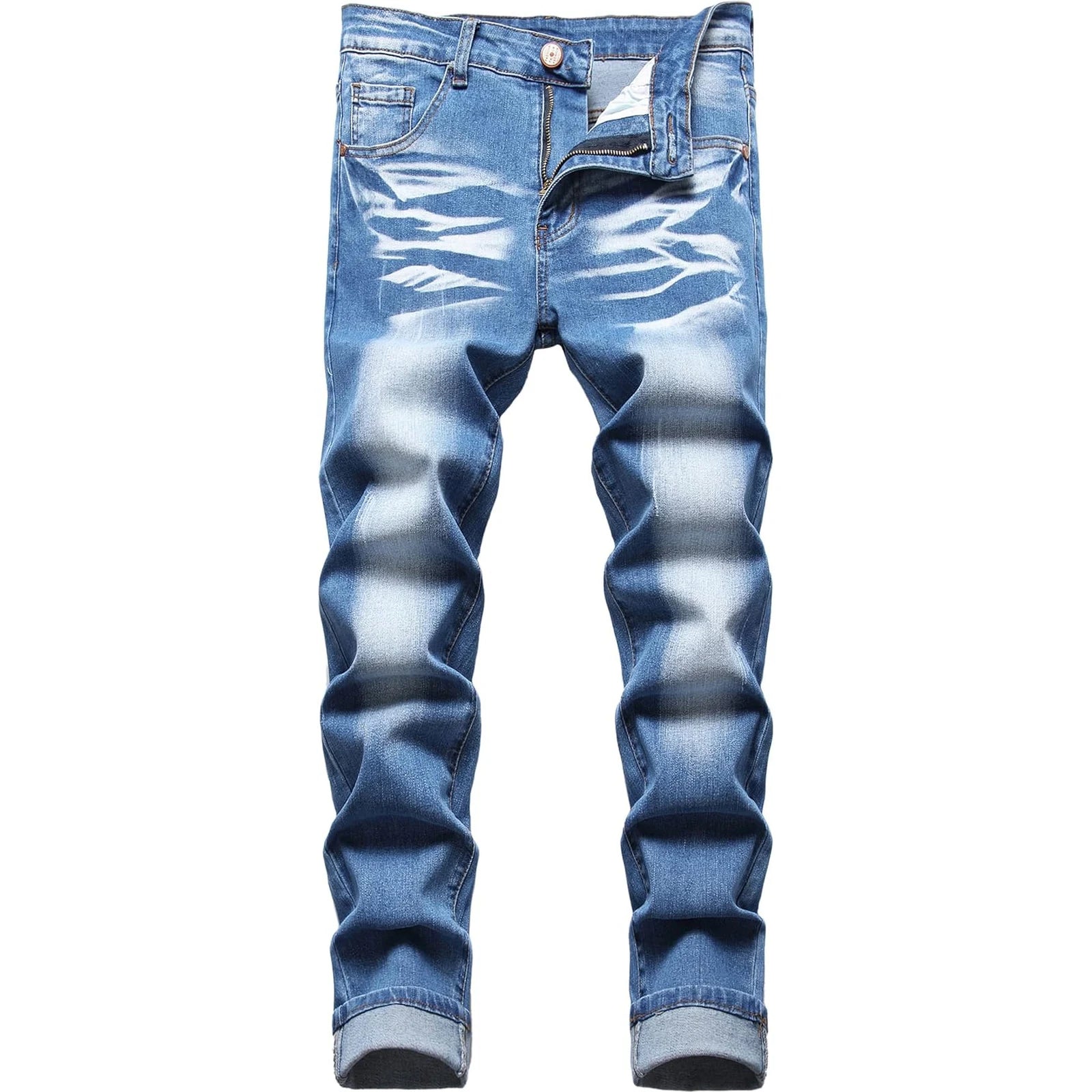 Men's Slim Fit Stretch Distressed Skinny Jeans With Comfort Flex Waistband 🌴 VibeFlex Sports