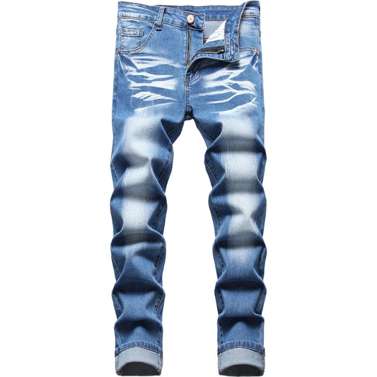 Men's Slim Fit Stretch Distressed Skinny Jeans With Comfort Flex Waistband 🌴 VibeFlex Sports