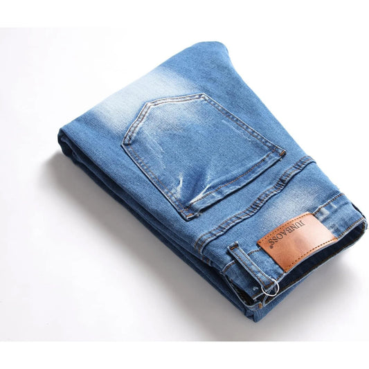 Men's Slim Fit Stretch Distressed Skinny Jeans With Comfort Flex Waistband 🌴