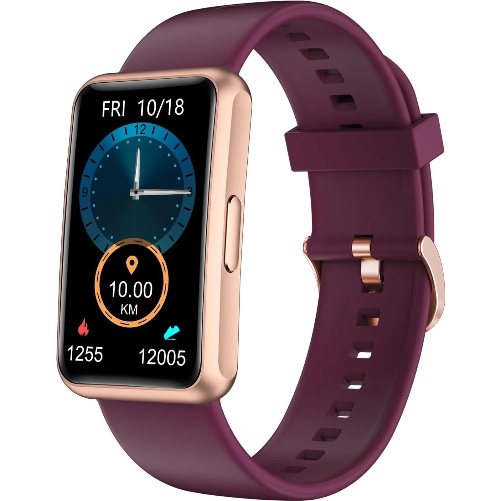 Ip68 Waterproof Fitness Tracker With Full Touch Screen, No Bluetooth Or App Required, Steps And Calories Counter, Sleep Tracker, And Alarm Clocks For Men And Women (Purple) 🌴 VibeFlex Sports