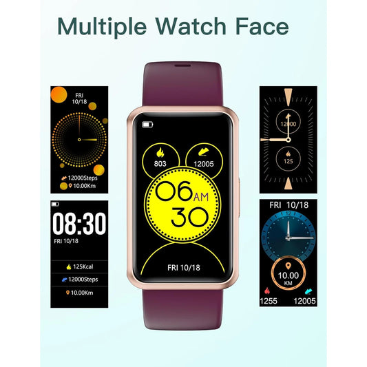 Ip68 Waterproof Fitness Tracker With Full Touch Screen, No Bluetooth Or App Required, Steps And Calories Counter, Sleep Tracker, And Alarm Clocks For Men And Women (Purple) 🌴 VibeFlex Sports
