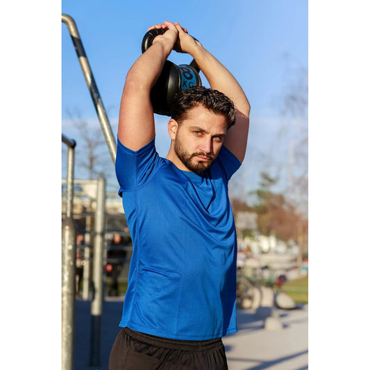 Men's 3 Pack Workout Shirts Quick Dry Moisture Wicking Short Sleeve Mesh Athletic T-shirts 🌴 VibeFlex Sports