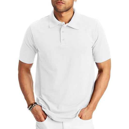 Loose And Simple Men's Short-sleeved Polo Shirt 🌴 VibeFlex Sports