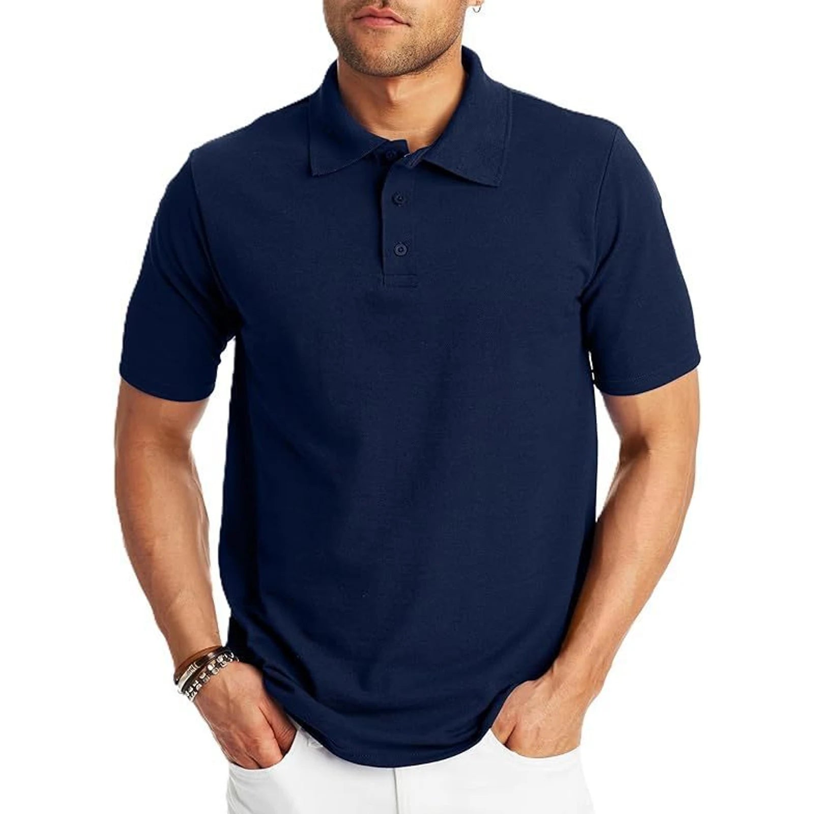 Loose And Simple Men's Short-sleeved Polo Shirt 🌴 VibeFlex Sports