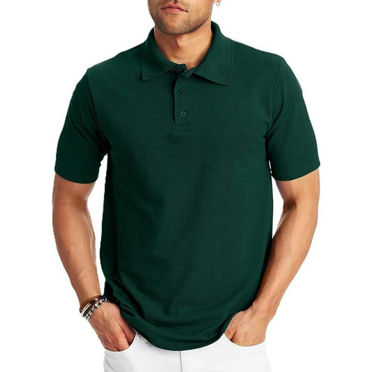 Loose And Simple Men's Short-sleeved Polo Shirt 🌴