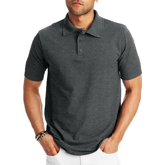 Loose And Simple Men's Short-sleeved Polo Shirt 🌴