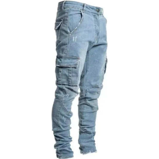 Denim Trousers With Knee And Feet Hole Zippers 🌴 VibeFlex Sports