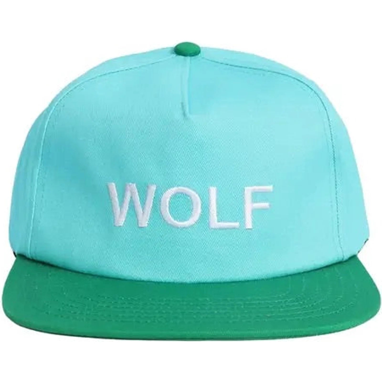 Gulf Of America Leather Patch Hat, Light Blue With Green Brim, Simple Design, Adjustable Fit I Just Asking You When You Wanted To Go 🌴 VibeFlex Sports