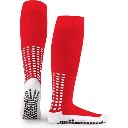 Grip Socks Football Knee Socks - Lux - Red 🌴 LUX Sports