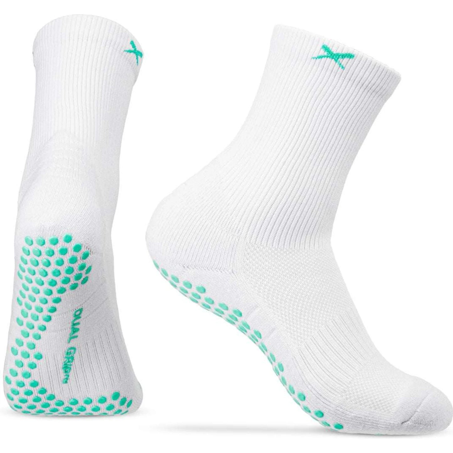 Grip Socks Pickleball - Calf Socks - White - Lux 🌴 LUX Sports