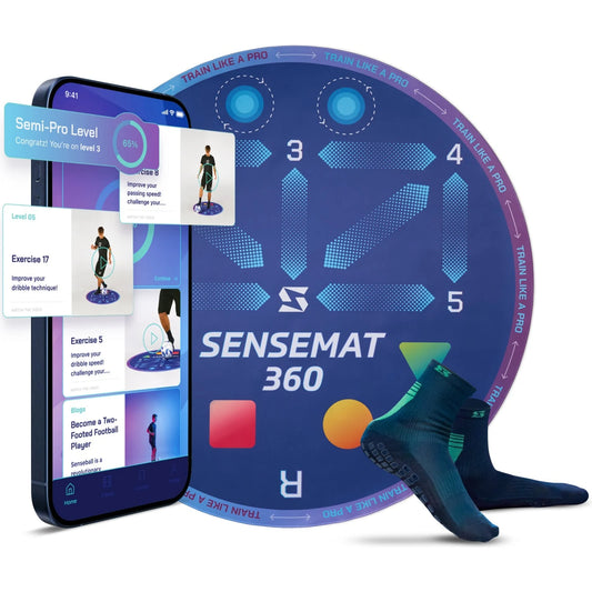 Pro-level Cognitive + Footwork Soccer Training Mat - Sensemat 360 🌴 LUX