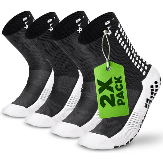 Grip Socks Football - Calf Socks Football - Multipack Black - Lux - Black / 2x / Large 🌴 LUX Sports