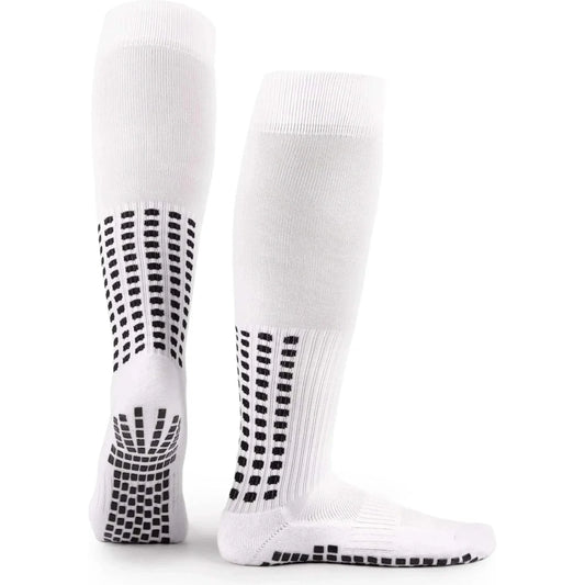 Grip Socks Football Knee Socks - White - Lux 🌴 LUX Sports