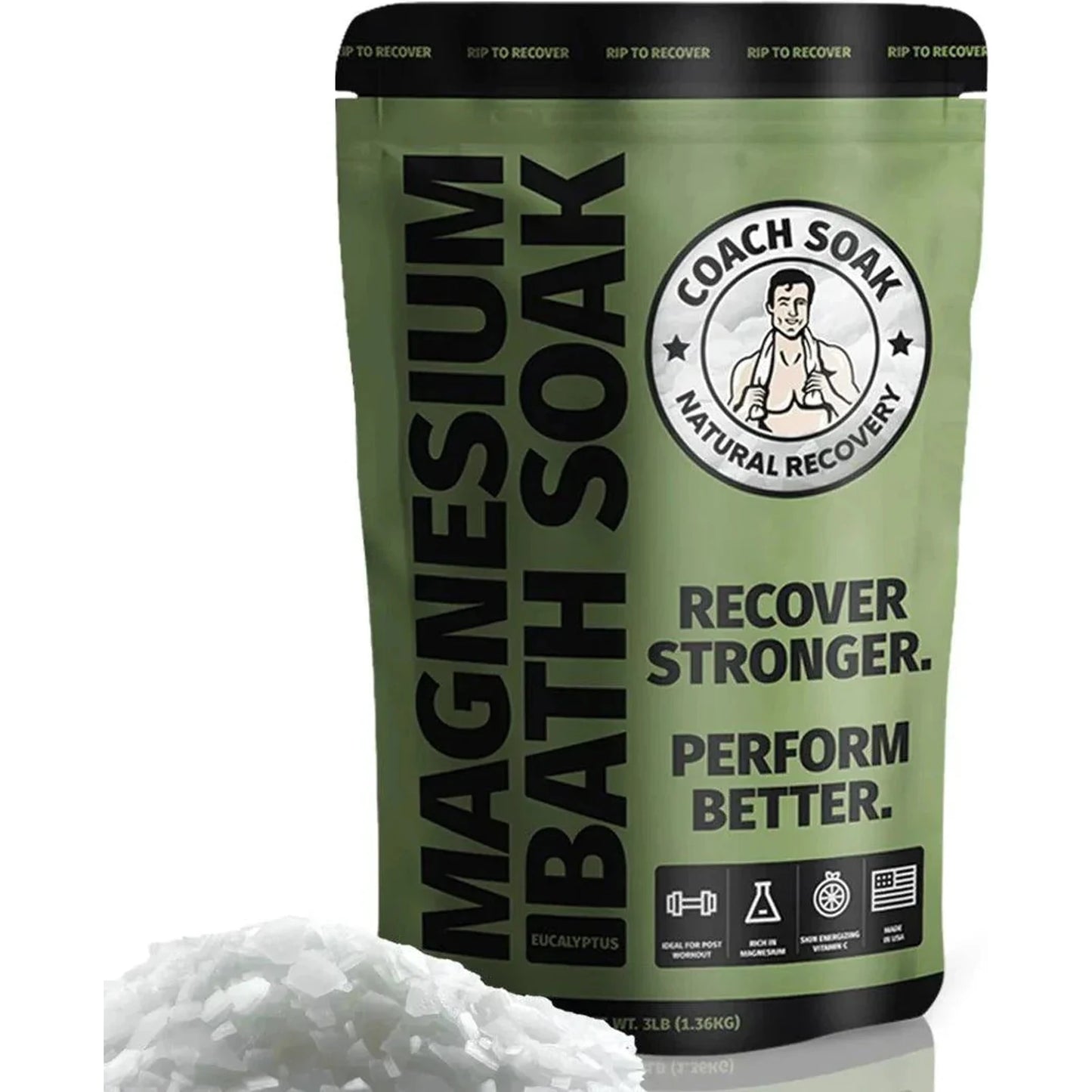 Coach Soak Magnesium Bath Soak - Eucalyptus Tea Tree 🌴 Angles90®
