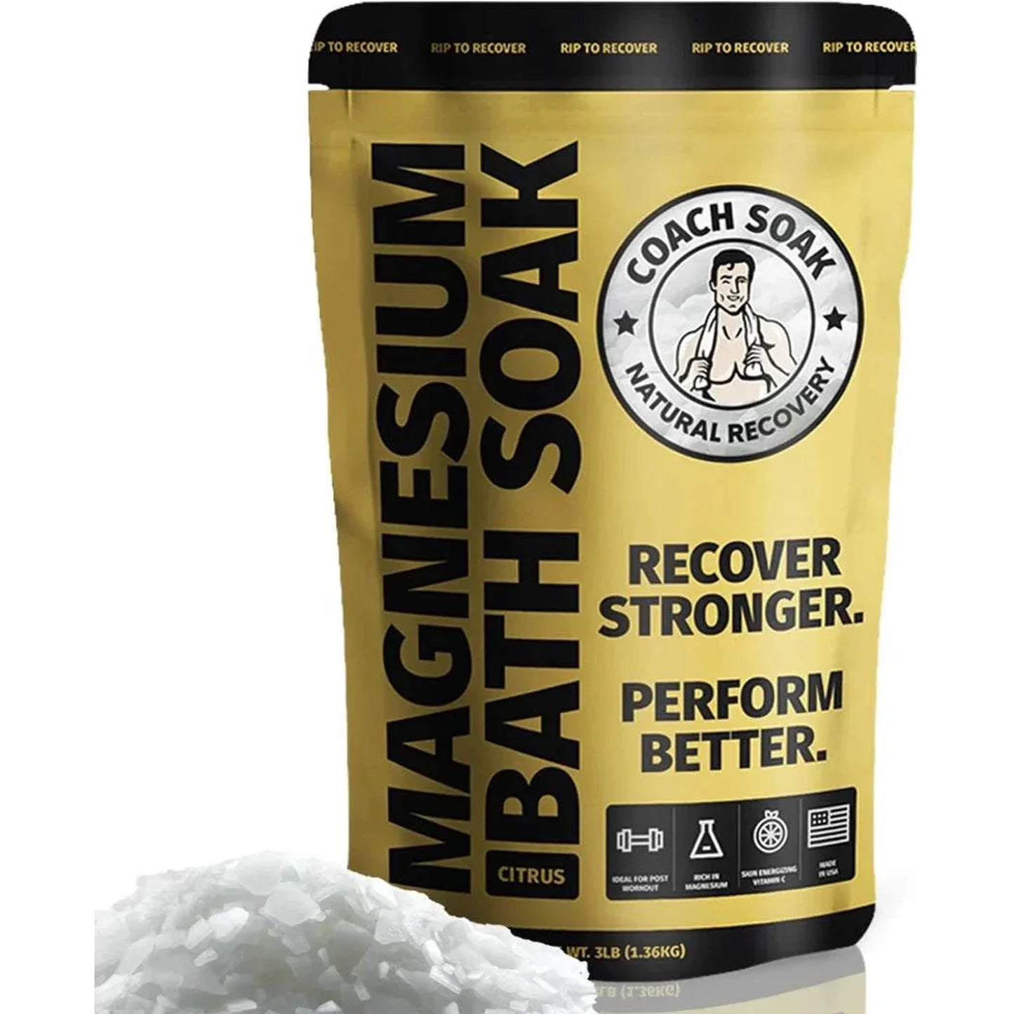 Coach Soak Magnesium Bath Soak - Energizing Citrus 🌴 Angles90®
